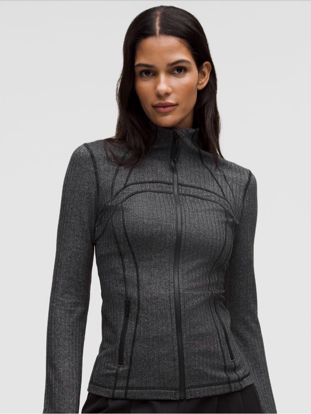 Lululemon define jacket herringbone gray size 6